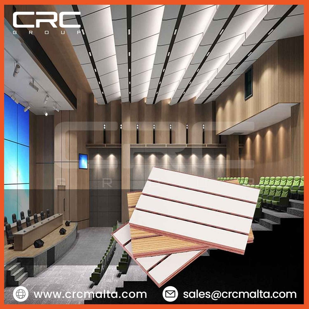 Wood Grooved Acoustic Panels for High-Performance